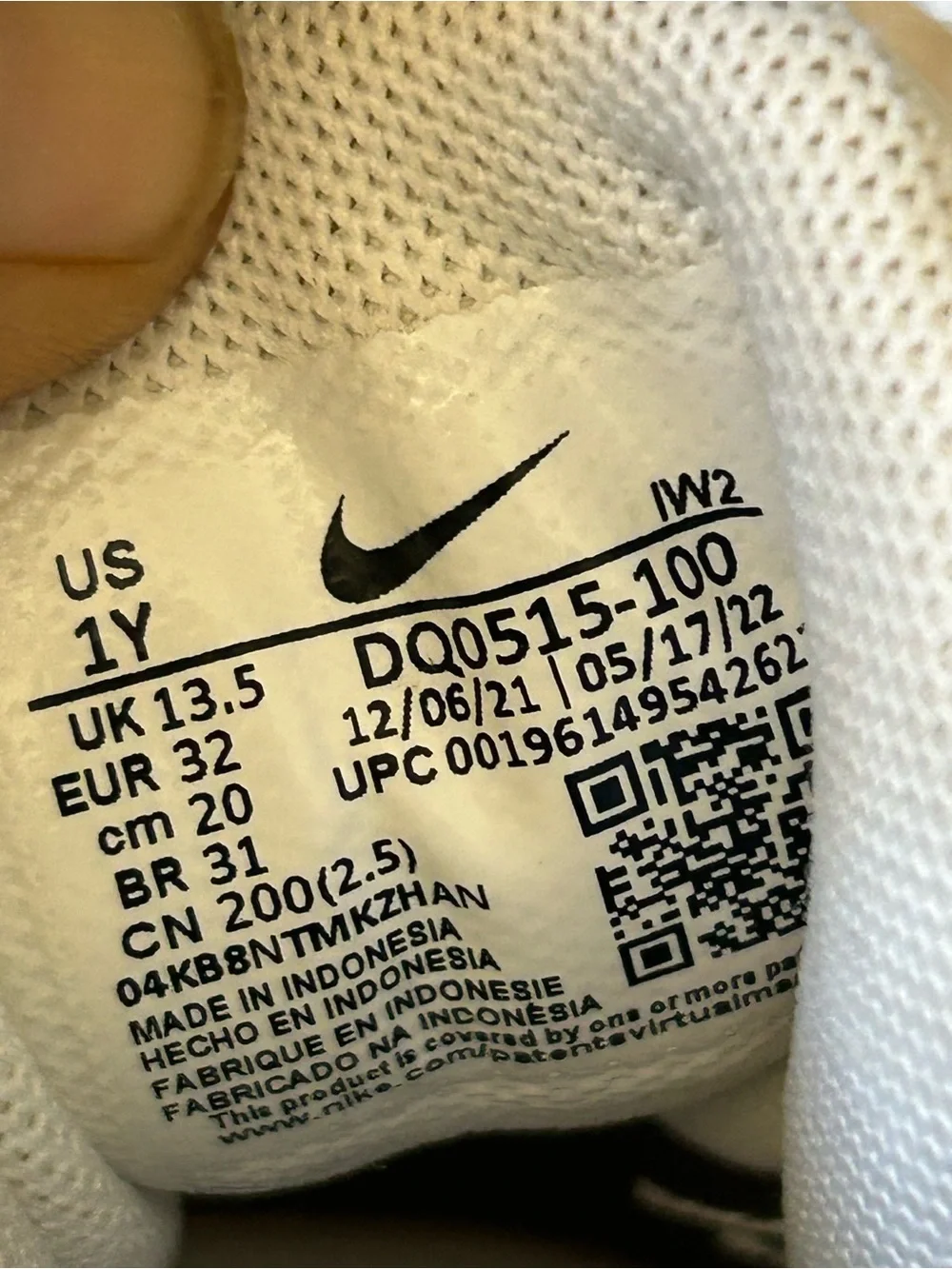 Nike Kids Cream and Pale Pink Strap Sneakers